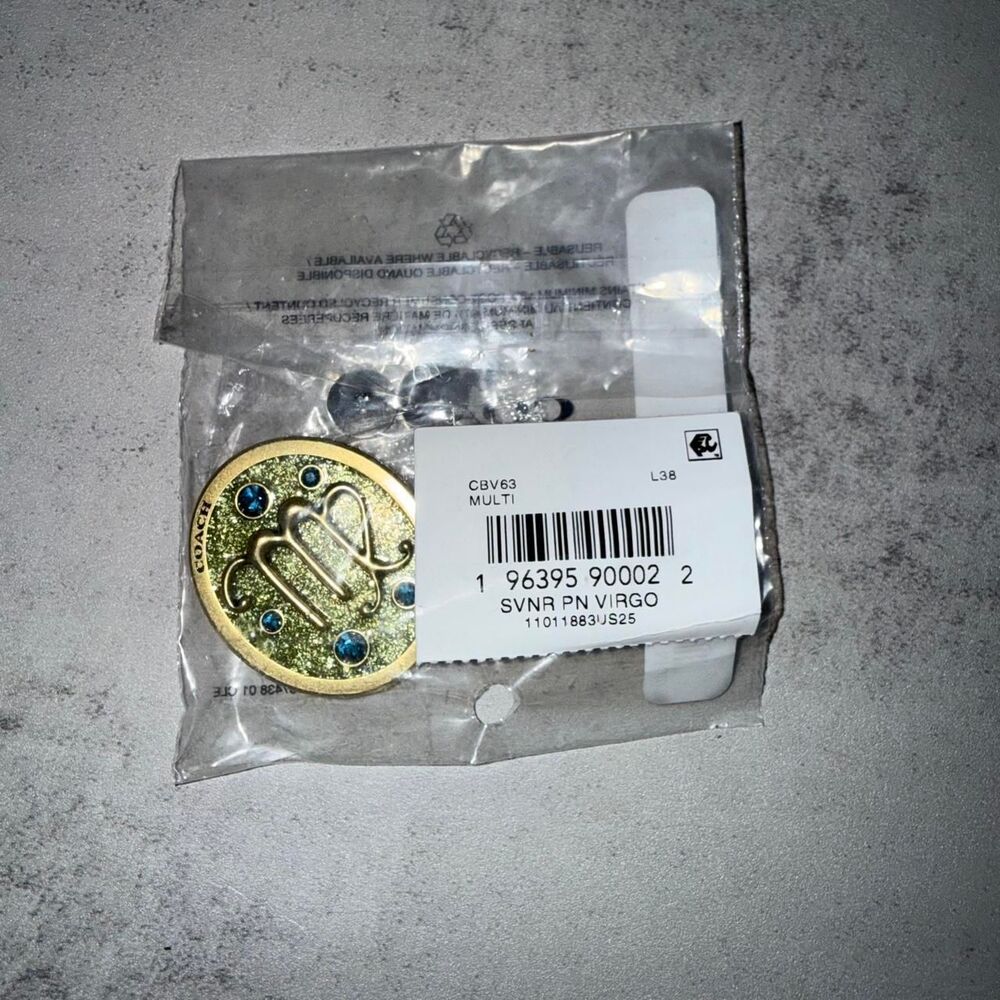 Coach Virgo Zodiac Souvenir DIY Pin Charm Bag Accessory